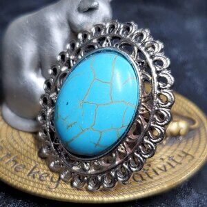 Brook Sterling Silver & Genuine Turquoise Ring